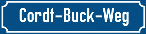 Straßenschild Cordt-Buck-Weg