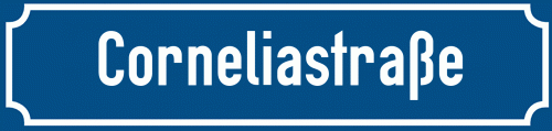 Straßenschild Corneliastraße