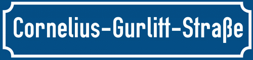 Straßenschild Cornelius-Gurlitt-Straße