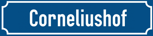 Straßenschild Corneliushof