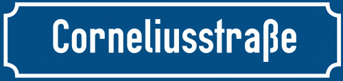 Straßenschild Corneliusstraße zum kostenlosen Download