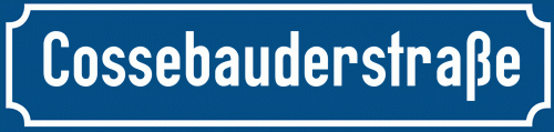 Straßenschild Cossebauderstraße zum kostenlosen Download