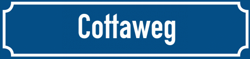 Straßenschild Cottaweg