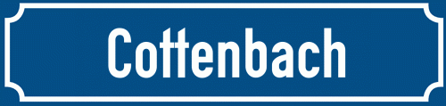 Straßenschild Cottenbach