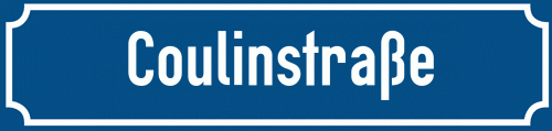 Straßenschild Coulinstraße
