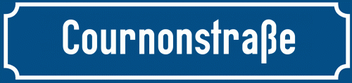 Straßenschild Cournonstraße