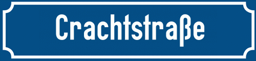Straßenschild Crachtstraße