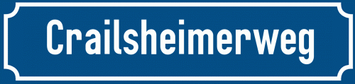 Straßenschild Crailsheimerweg