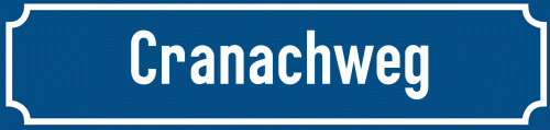 Straßenschild Cranachweg