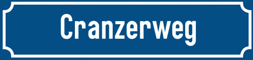 Straßenschild Cranzerweg