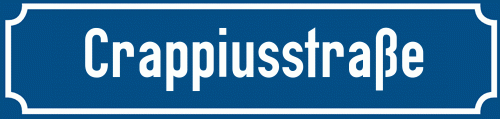 Straßenschild Crappiusstraße