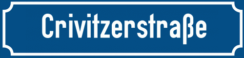 Straßenschild Crivitzerstraße