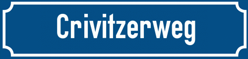 Straßenschild Crivitzerweg