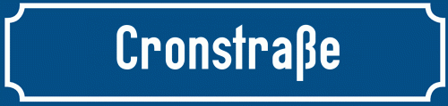 Straßenschild Cronstraße