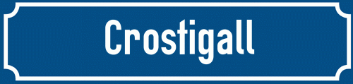 Straßenschild Crostigall zum kostenlosen Download