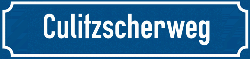 Straßenschild Culitzscherweg