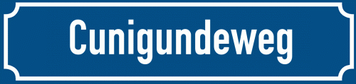 Straßenschild Cunigundeweg