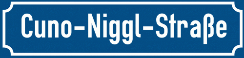 Straßenschild Cuno-Niggl-Straße