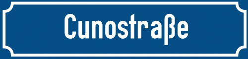 Straßenschild Cunostraße