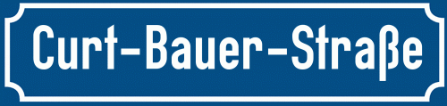 Straßenschild Curt-Bauer-Straße