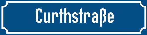 Straßenschild Curthstraße