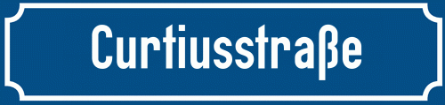 Straßenschild Curtiusstraße