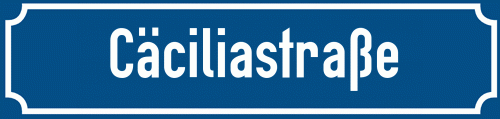 Straßenschild Cäciliastraße