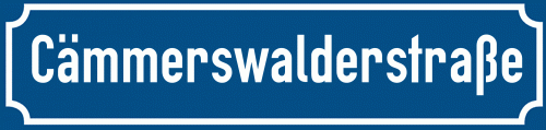 Straßenschild Cämmerswalderstraße