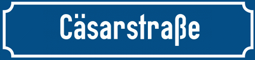 Straßenschild Cäsarstraße