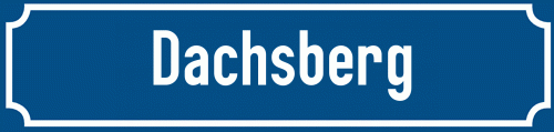 Straßenschild Dachsberg
