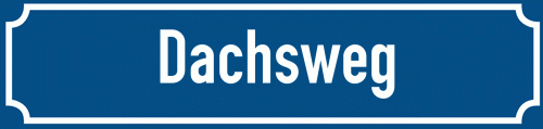 Straßenschild Dachsweg zum kostenlosen Download