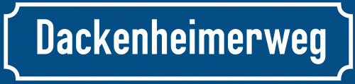 Straßenschild Dackenheimerweg