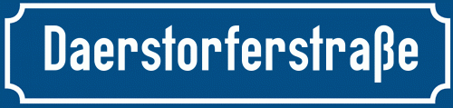 Straßenschild Daerstorferstraße