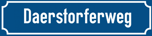 Straßenschild Daerstorferweg