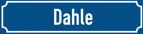 Straßenschild Dahle