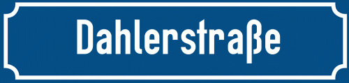 Straßenschild Dahlerstraße
