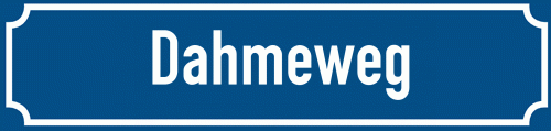 Straßenschild Dahmeweg