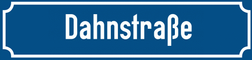 Straßenschild Dahnstraße zum kostenlosen Download