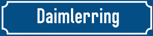 Straßenschild Daimlerring