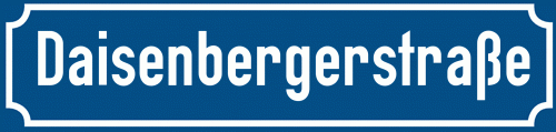 Straßenschild Daisenbergerstraße