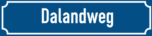 Straßenschild Dalandweg zum kostenlosen Download