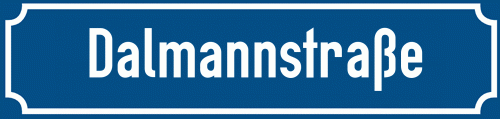 Straßenschild Dalmannstraße