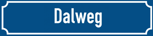 Straßenschild Dalweg