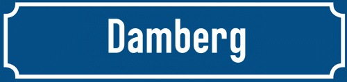 Straßenschild Damberg