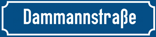 Straßenschild Dammannstraße
