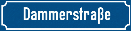 Straßenschild Dammerstraße