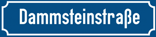 Straßenschild Dammsteinstraße