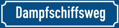 Straßenschild Dampfschiffsweg zum kostenlosen Download