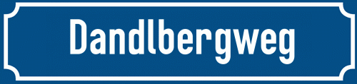 Straßenschild Dandlbergweg