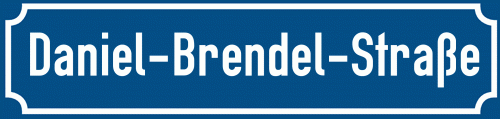Straßenschild Daniel-Brendel-Straße